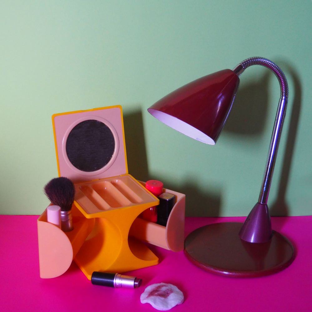 Leftover Loves Adjustable Red Desk Lamp