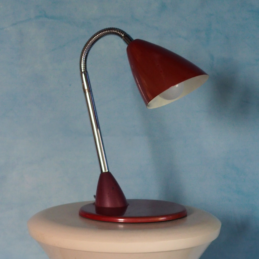 Leftover Loves Adjustable Red Desk Lamp