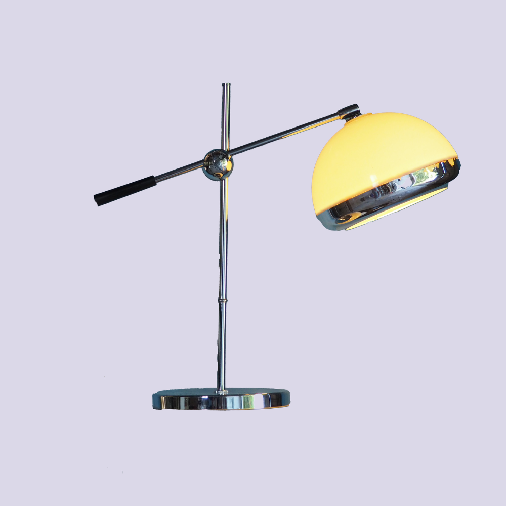 Leftover Loves Chrome White Table Lamp