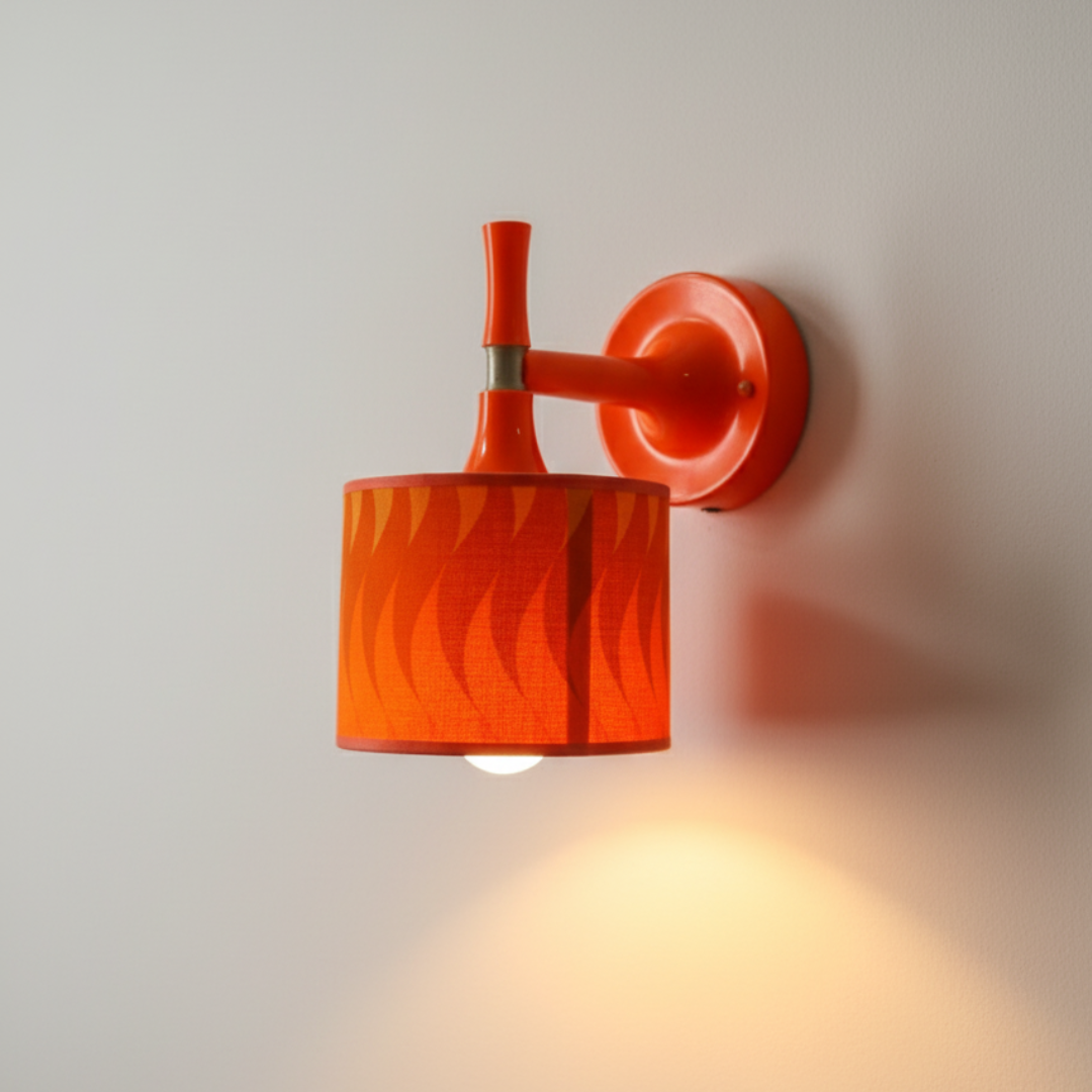 Leftover Loves Orange Flame Pendant Light