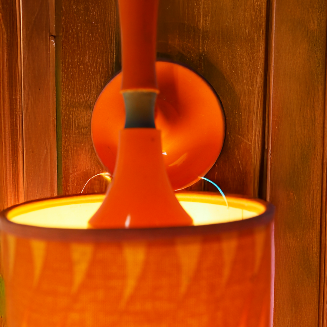 Leftover Loves Orange Flame Pendant Light