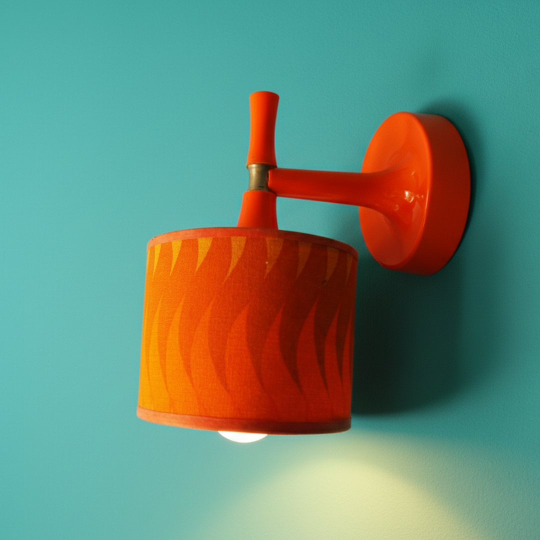 Leftover Loves Orange Flame Pendant Light