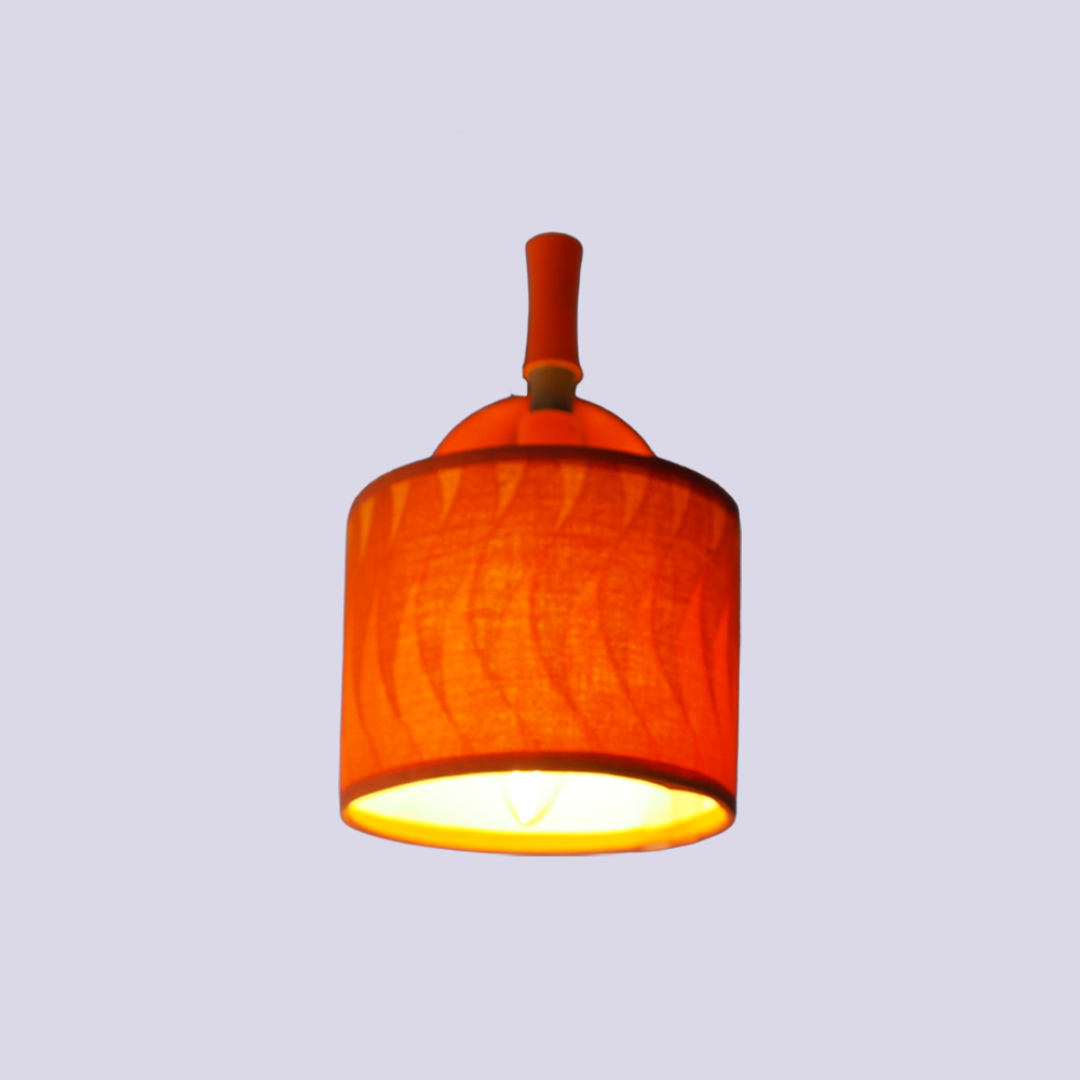 Leftover Loves Orange Flame Pendant Light