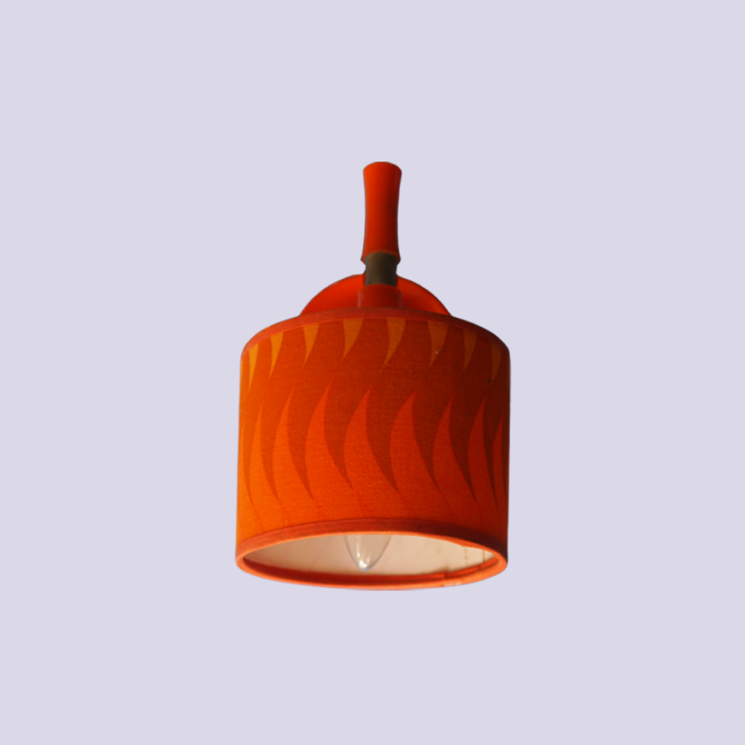 Leftover Loves Orange Flame Pendant Light