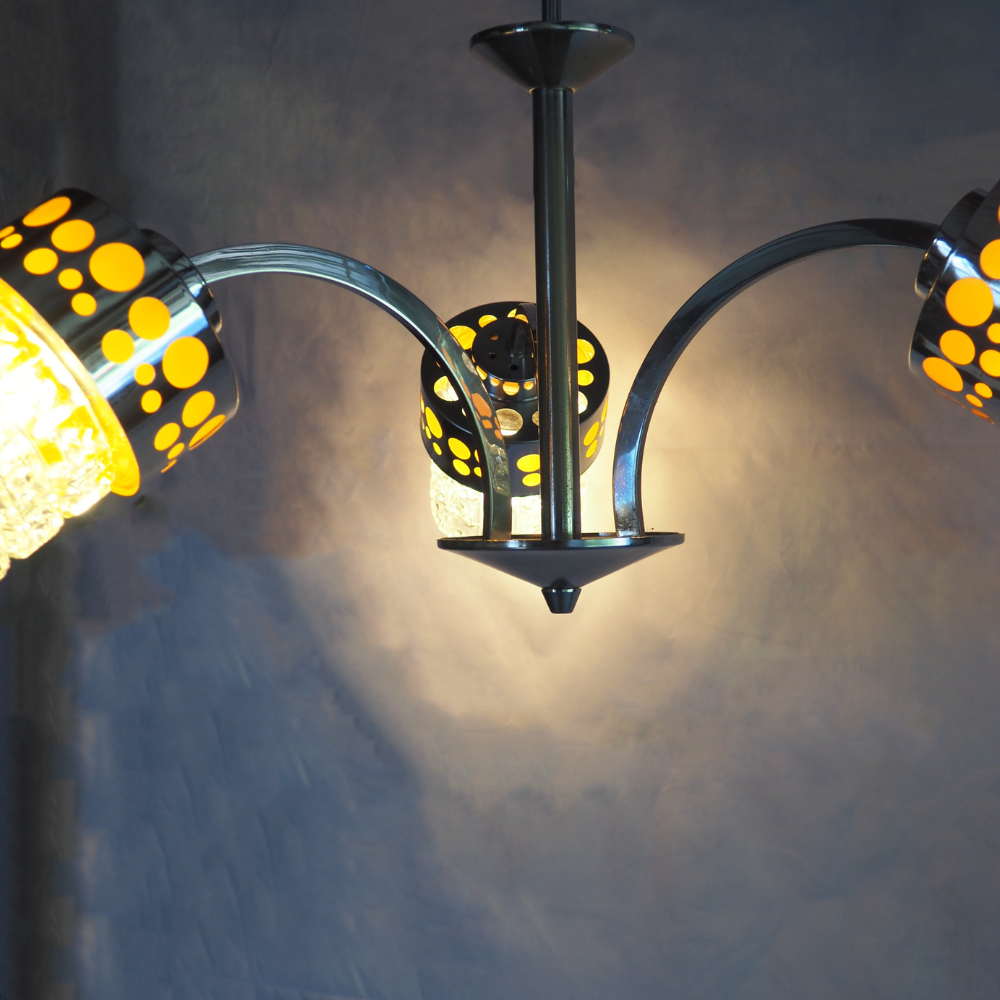 Massive Pendant Raak Mid-Century Chandelier