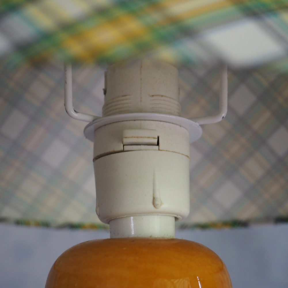 Leftover Loves Vintage Plaid Shade Table Lamp
