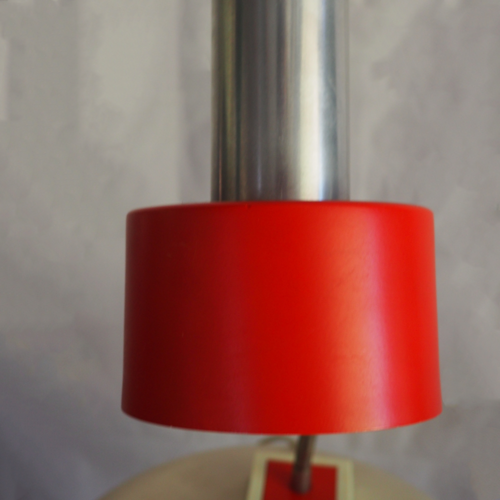 Leftover Loves Table Lamp Vintage Red & Chrome Desk Lamp