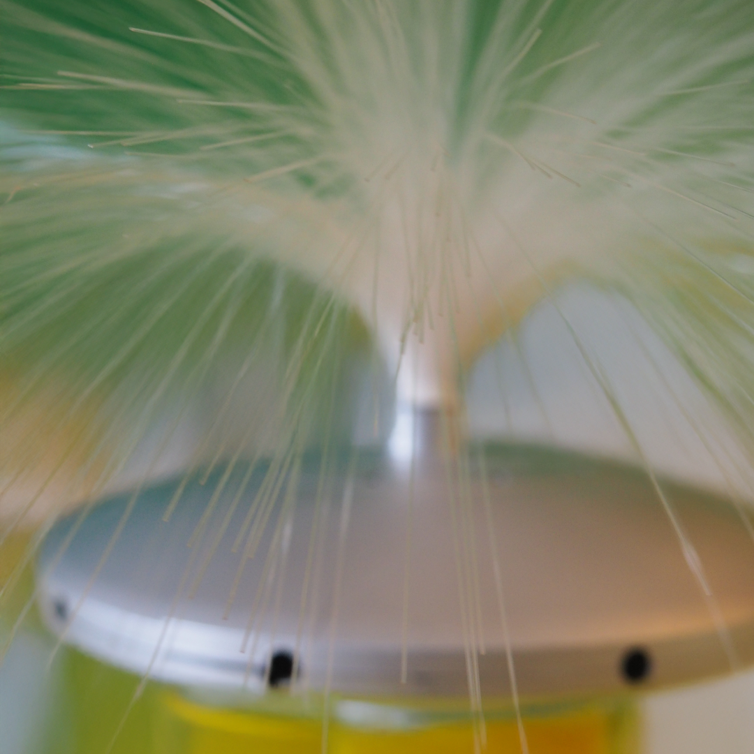 Leftover Loves Table Lamp Vintage Rotating Fibre Optic UFO Lamp