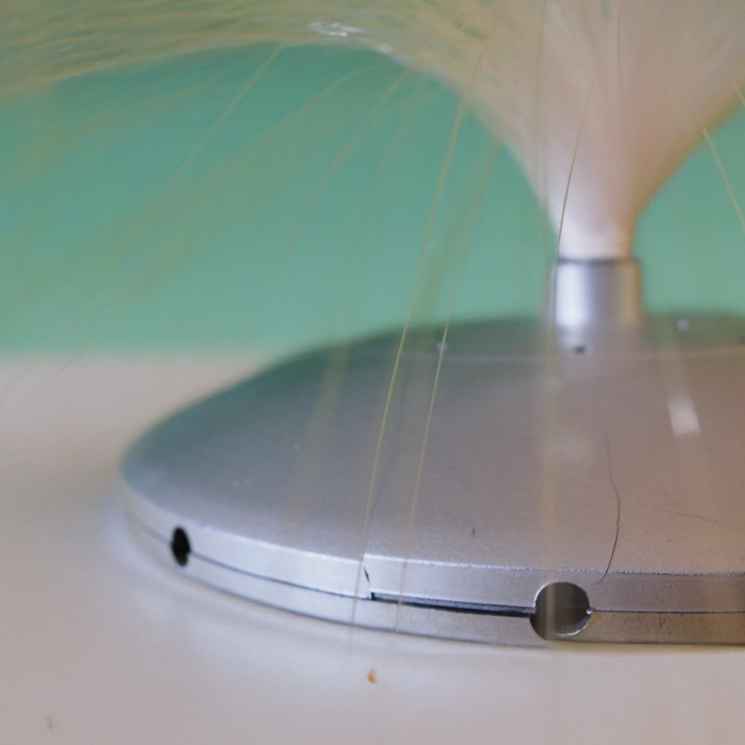 Leftover Loves Table Lamp Vintage Rotating Fibre Optic UFO Lamp