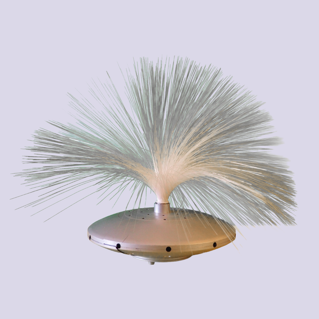 Leftover Loves Table Lamp Vintage Rotating Fibre Optic UFO Lamp